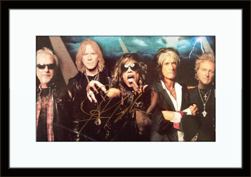Framed Steven Tyler Aerosmith Photo Autograph with COA