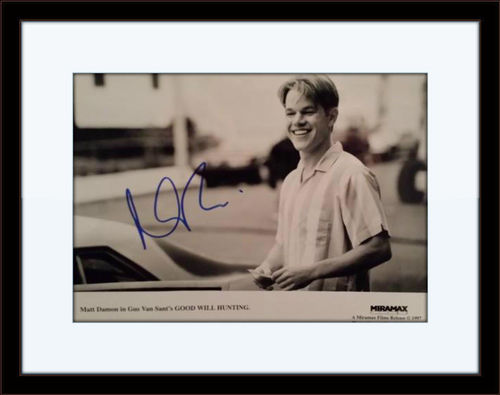 Framed Matt Damon Good Will Hunting Authentic Autograph with COA