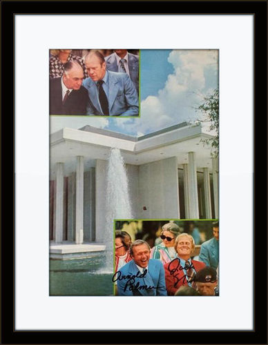 Framed Jack Nicklaus Arnold Palmer Autograph with COA