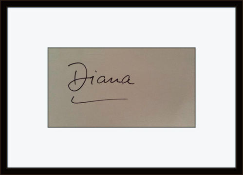 Framed Princess Diana Authentic Autograph with COA