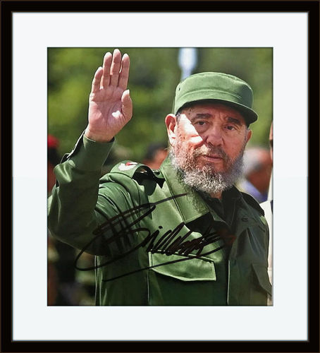 Framed Fidel Castro Authentic Autograph with COA