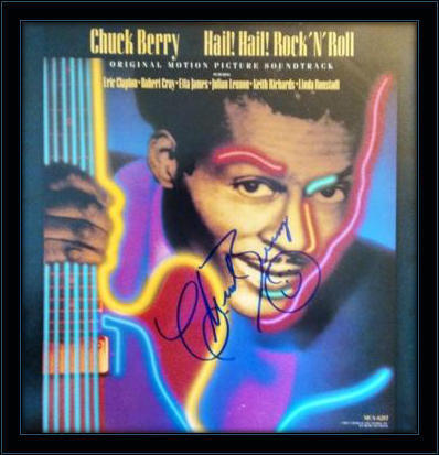 Framed Chuck Berry LP Autograph with COA