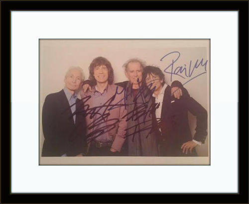 Framed Rolling Stones Authentic Autograph with COA