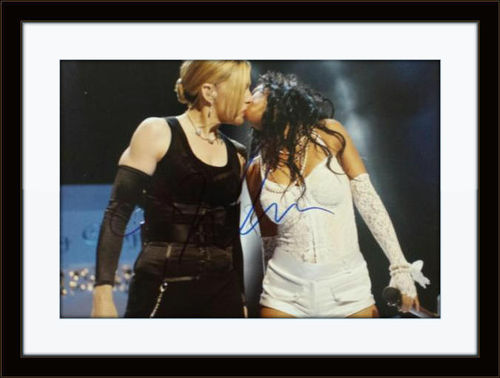 Framed Madonna Photo Autograph with COA