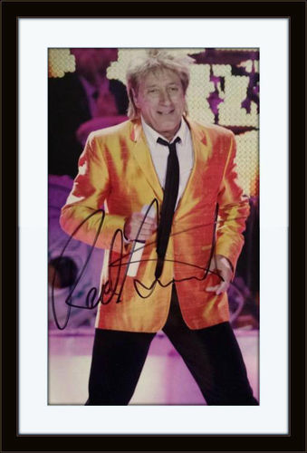 Framed Rod Stewart Photo Autograph with COA