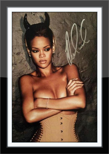 Framed Rihanna Autograph with COA
