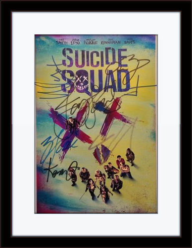 Framed Suicide Squad Cast Authentic Autograph with COA