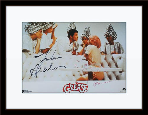Framed Frankie Avalon and Didi Conn Grease Authentic Autograph with COA