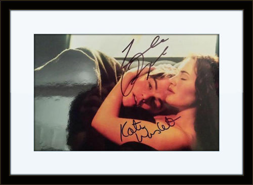 Framed Leonardo DiCaprio Kate Winslet Titanic Authentic Autograph with COA