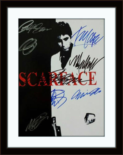 Framed Cast of Scarface Photo Autograph with COA