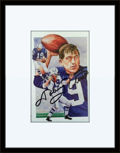 Johnny Unitas Colts Autograph On Card with COA