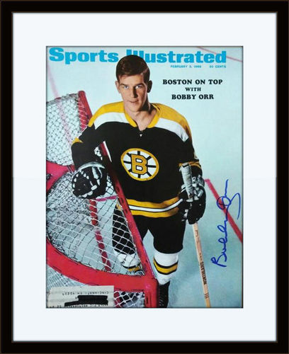 Framed Bobby Orr Autographed Magazine Cover with COA