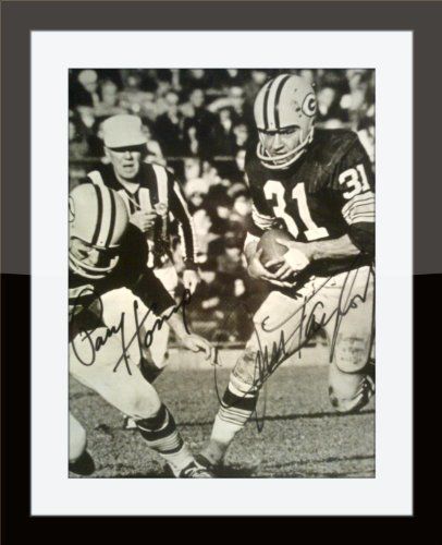 Framed Packers Jim Taylor & Paul Hornung On 8 x 10 with COA