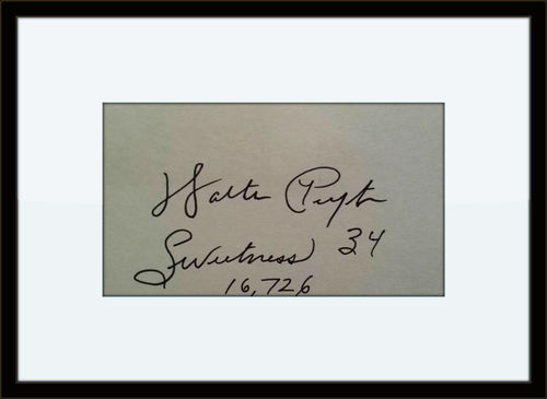 Framed Walter Payton Bears Autograph with COA