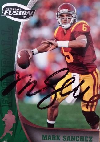 Mark Sanchez Southern Cal Autograph on Sports Card with COA