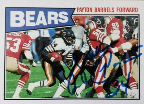 Walter Payton Bears Autograph On Card with COA