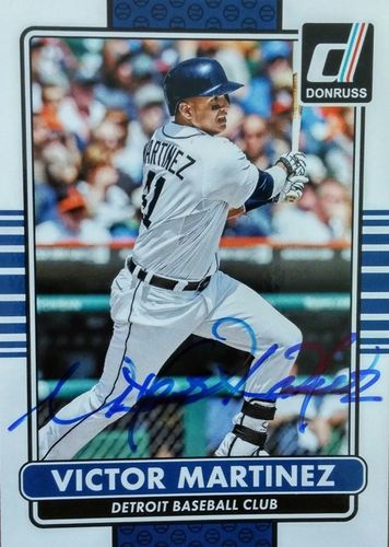 Victor Martinez Tigers Autograph On Card with COA