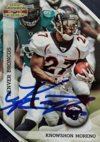 Knowshon Moreno Broncos Autograph on Sports Card COA