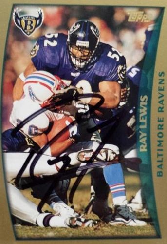 Ray Lewis Autograph On Card with COA