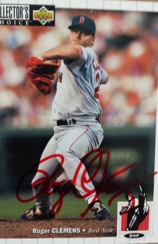 Roger Clemens Autograph On Card with COA
