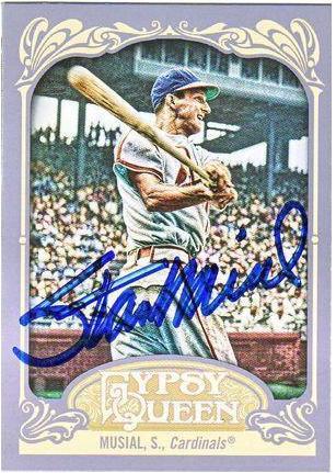 Stan Musial Autograph On Card with COA