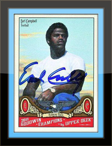 Earl Campbell Autograph on Sports Card with COA