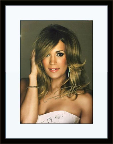 Framed Carrie Underwood Autograph with COA