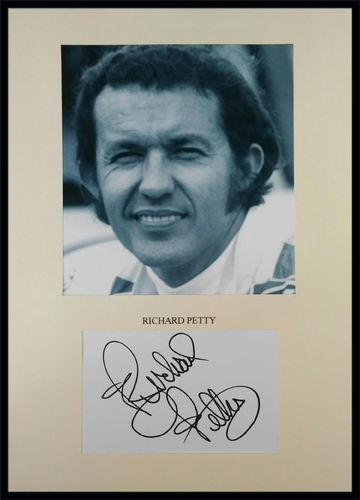 Framed Richard Petty Autograph on 8 x 10 Photo with COA