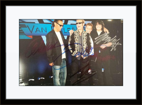 Framed Van Halen Complete Band Autograph COA