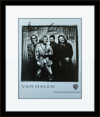 Framed Van Halen Complete Band Autograph COA