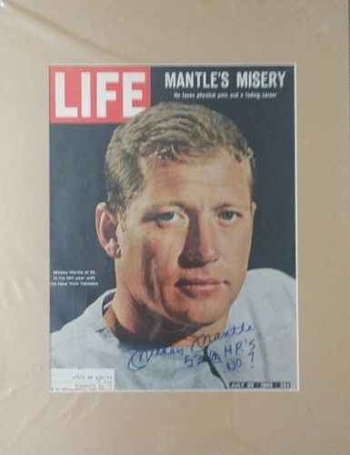 Rare Mickey Mantle Authentic Autograph with COA