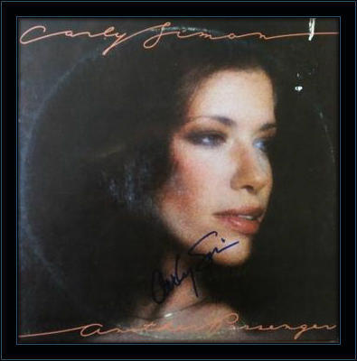 Framed Carly Simon LP Autograph with COA