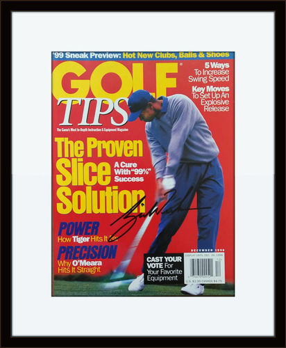 Framed Tiger Woods Autographed Magazine Cover with COA