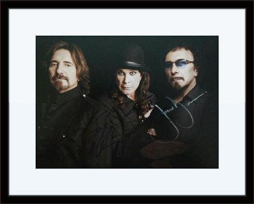 Framed Black Sabbath Band Autograph with COA