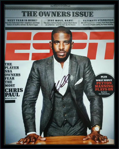 Framed Chris Paul Autographed Magazine Cover with COA