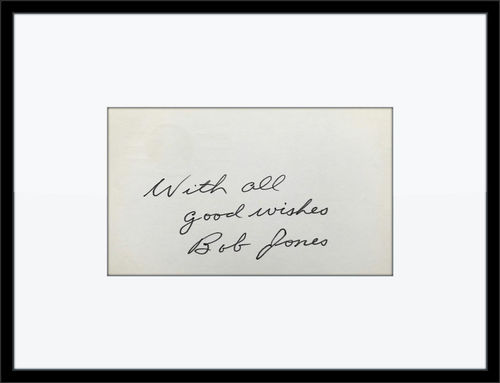 Framed Bobby Robert T. Jones Golf Autograph with COA
