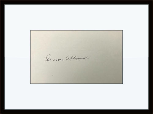 Framed Duane Allman Autograph with COA