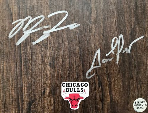 Michael Jordan Scottie Pippen Board Autograph with COA