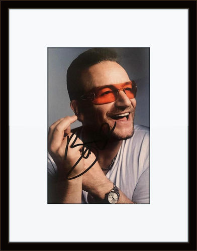 Framed Bono from U2 Autographs with COA