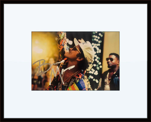 Framed Bruno Mars Autograph with COA