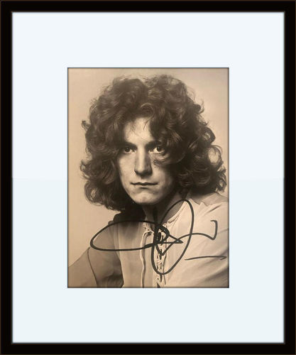 Framed Robert Plant Autograph with COA