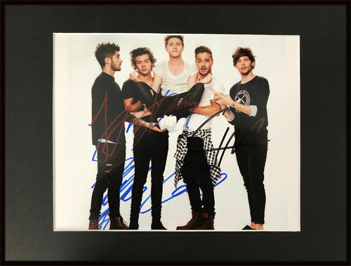 Framed One Direction Band Photo Autograph with COA