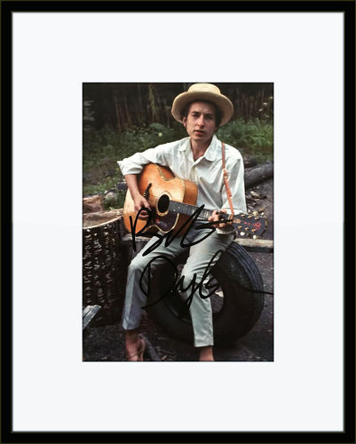 Framed Bob Dylan Autograph with COA