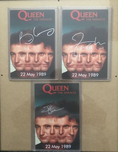 Rare Queen Members Authentic Autographs with Certificate of Authenticity