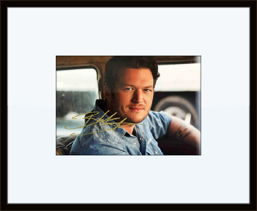 Framed Blake Shelton Autograph with Certificate of Authenticity