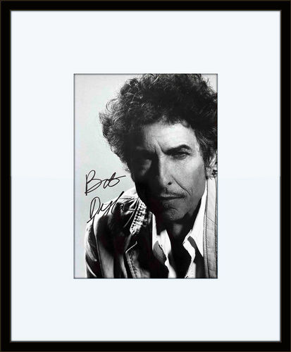 Framed Bob Dylan Autograph with Certificate of Authenticity