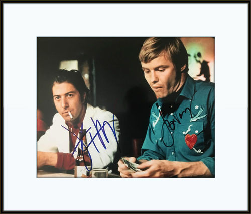 Framed Dustin Hoffman Jon Voight Midnight Cowboy Photo Autograph with Certificate of Authenticity