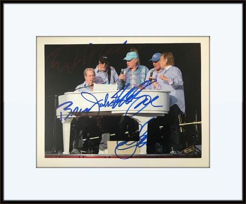 Framed Beach Boys Authentic Autographs with Certificate of Authenticity