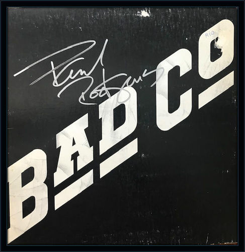 Framed Paul Rodgers Bad Company LP Autograph with Certificate of Authenticity