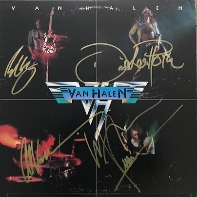 Van Halen Complete Band LP Autograph with Ceritficate of Authenticity